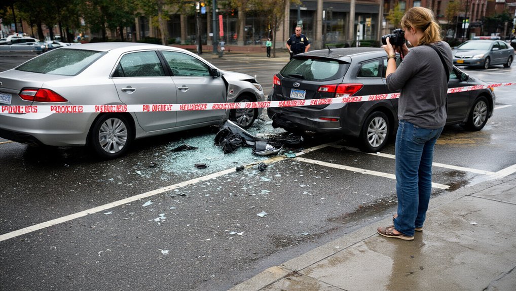 Auto ongeluk met fotograaf