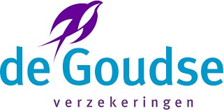 Het logo van De Goudse Verzekeringen met een gestileerde gouden helm.