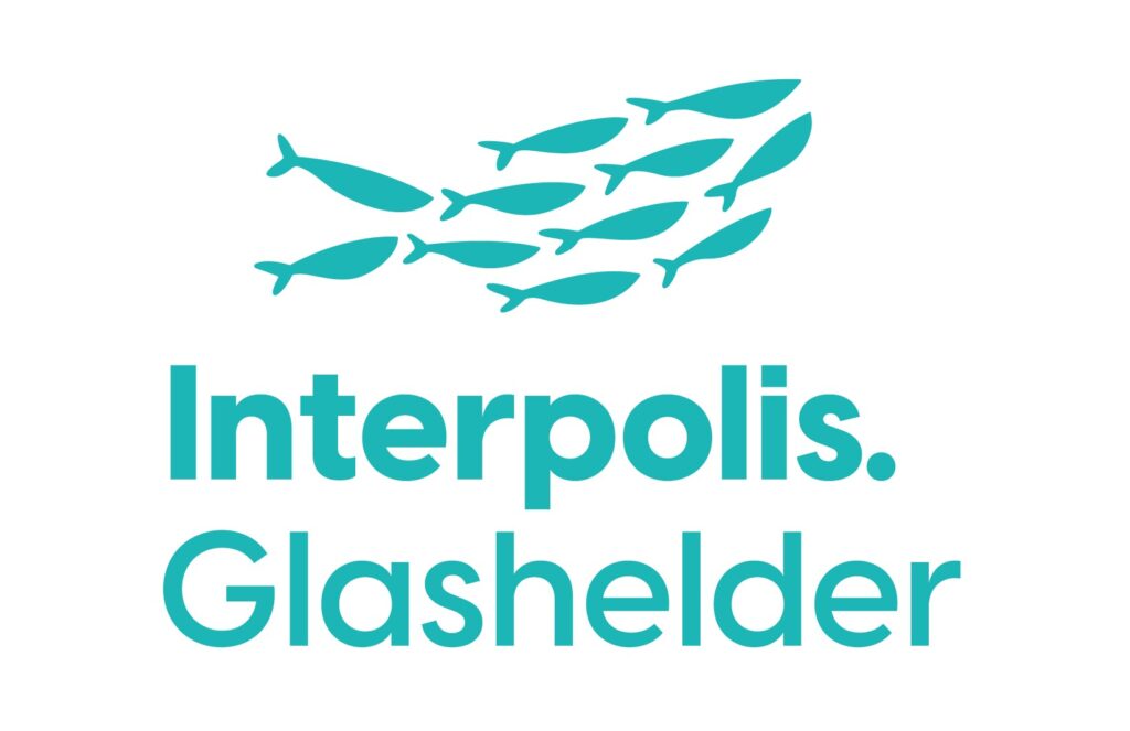 Het logo van Interpolis met een simplistisch en modern ontwerp.