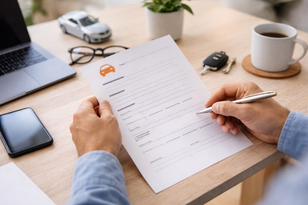 Twee auto's in een drukke stad, met focus op autoverzekering vergelijken.