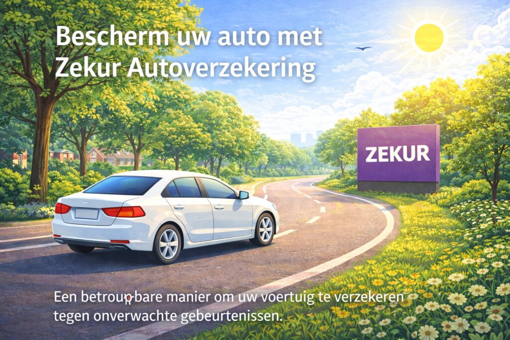 Een moderne auto geparkeerd langs een rustige straat op een zonnige dag.