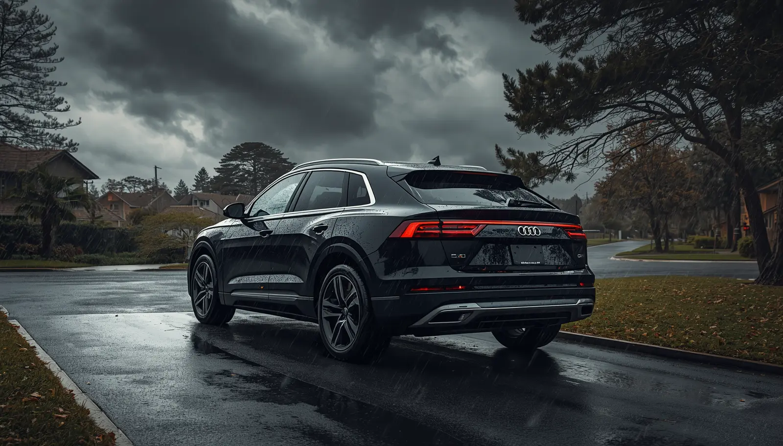 Audi Q6 e-tron beschermd tegen stormschade met een passende autoverzekering
