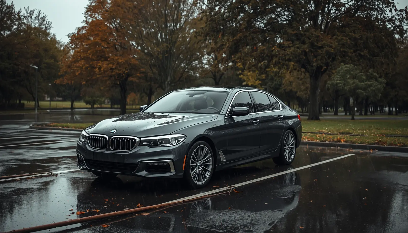 BMW 5-serie getroffen door stormschade