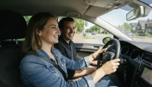 Gelukkig stel deelt de auto en regelt een autoverzekering voor meerdere bestuurders.