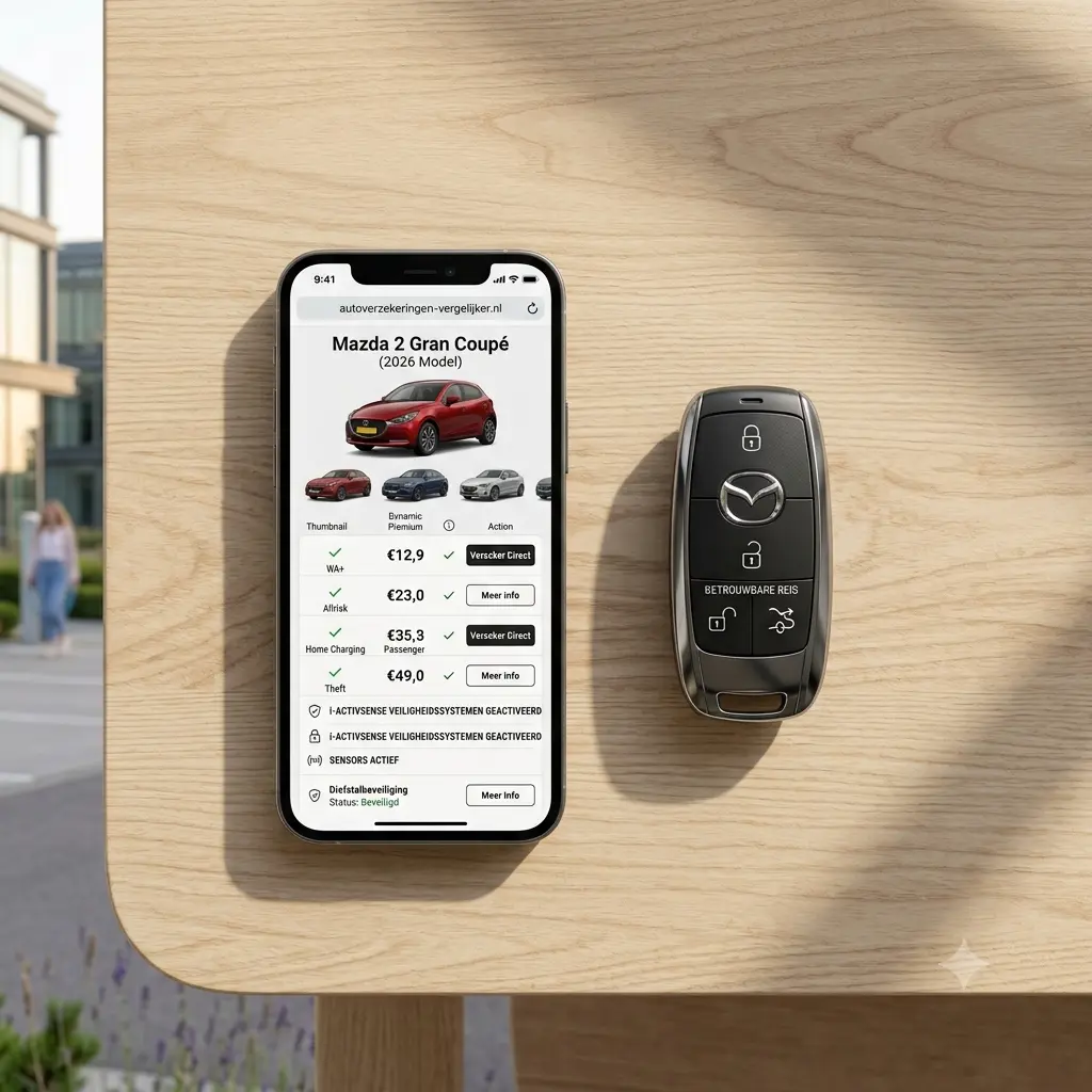 Mazda 2 autoverzekeringen vergelijken tussen aanbieders
